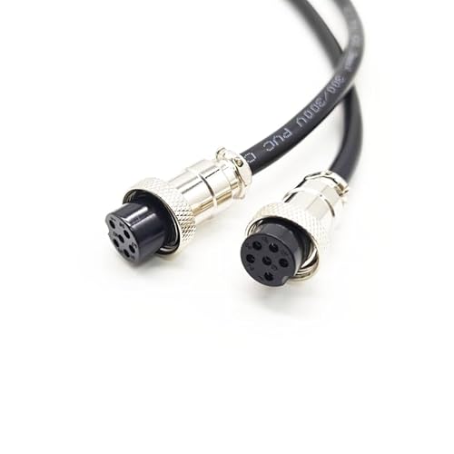 bayzconn GX16 6 Pin Kabel Doppelte weibliche Kopf Luftfahrt Cordset, GX16 6 Pin Panel Mount Circular Metall Luftfahrt Connector Kabel Weiblich zum weiblichen Adapter Kabel (1Meter/3.28ft) von bayzconn
