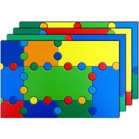 Premium Tischsets Funoptik Puzzle Bunt Pvc-Cv Abwaschbar Kunststoff Rechteckig Holz Platzsets Platzdeckchen Platzmatten Premium Tischsets Funoptik Puzzle Bunt Pvc-Cv Abwaschbar Kunststoff Rechteckig Holz Platzsets Platzdeckchen Platzmatten von bazaaroShop