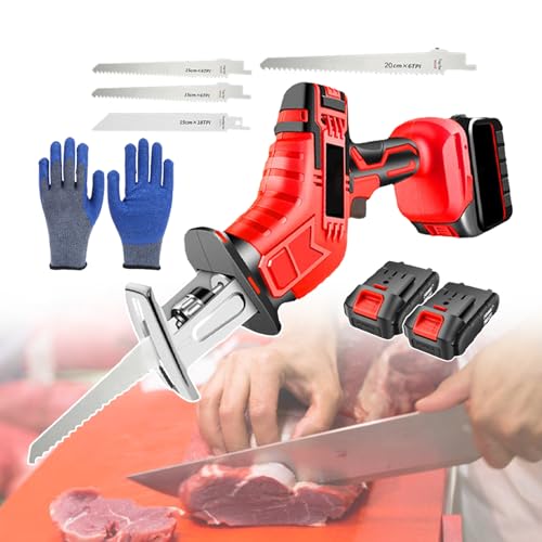 bcomedrag Elektrische Fleisch- Und Knochensäge, Fleischsäge Zum Zerlegen Zu Hause, Tragbares Säbelsägewerkzeug Zum Fleischschneiden, Mit Wiederaufladbaren Batterien, 12 Paar Handschuhen,2batteries bcomedrag Elektrische Fleisch- Und Knochensäge, Fleischsäge Zum Zerlegen Zu Hause, Tragbares Säbelsägewerkzeug Zum Fleischschneiden, Mit Wiederaufladbaren Batterien, 12 Paar Handschuhen,2batteries von bcomedrag