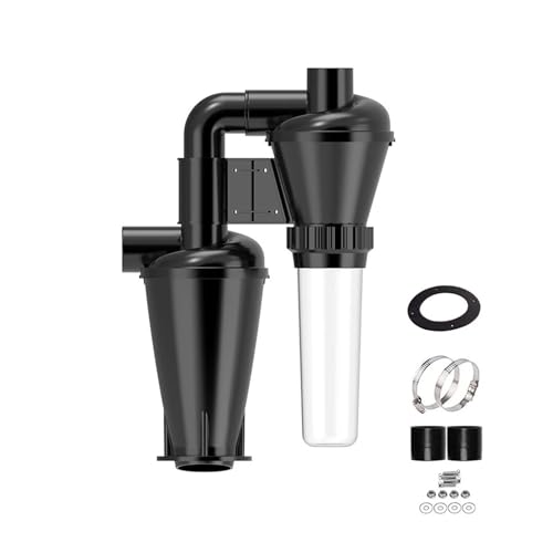 bdfndjnm Doppelfiltrations-Zyklon-Staubsammler for Die Holzbearbeitung – 50 Mm/2 Zoll DIY Turbolader-Industrieabscheider(A Set of Filtration) von bdfndjnm