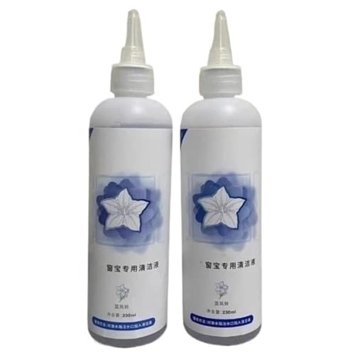 bdfndjnm Fensterreiniger 230ml Konzentrat, kompatibel mit ECOVACS W1S/W1 PRO/W2 PRO – Streifenfreie Formel Reinigungszubehör(2 Bottle) von bdfndjnm