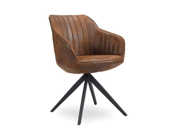 B-Ware Drehstuhl ARVIT Braun 1 Stk von bdhome
