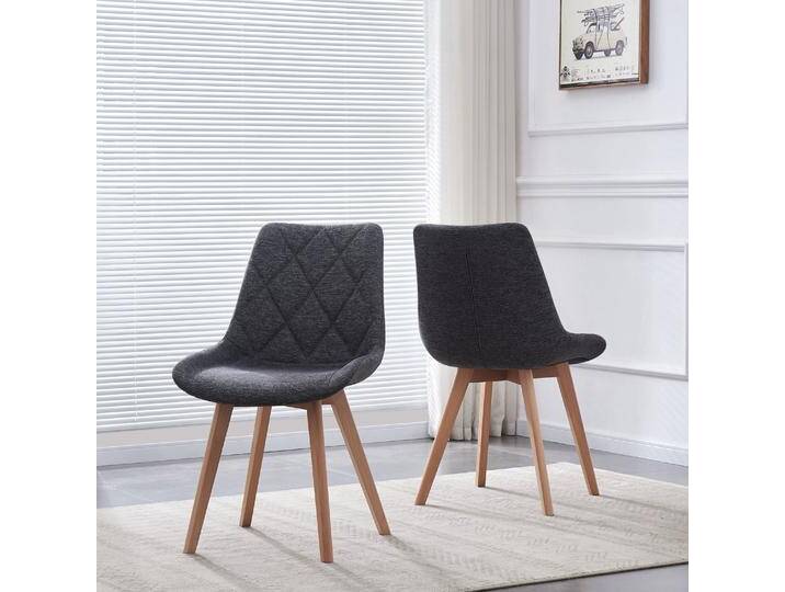 B&D home B-Ware Esszimmerstuhl TANIA Anthrazit 2er Set von bdhome