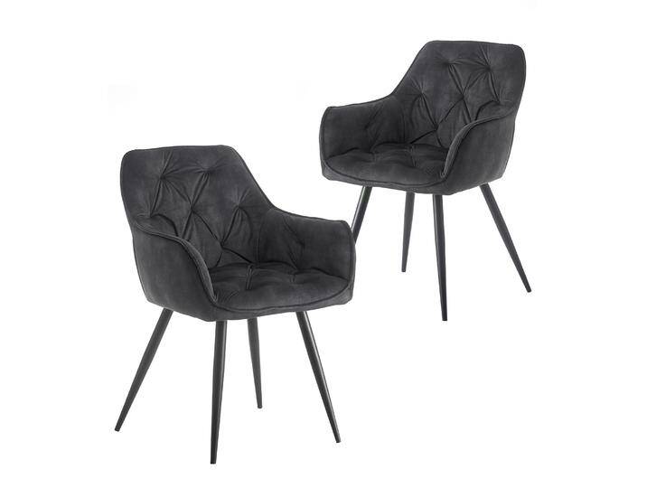 Drehstuhl DIETER 2er Set – Drehbarer Polsterstuhl mit Knopfsteppung & Metallgestell B&D home Drehstuhl DIETER 2er Set – Drehbarer Polsterstuhl mit Knopfsteppung & Metallgestell B&D home von bdhome