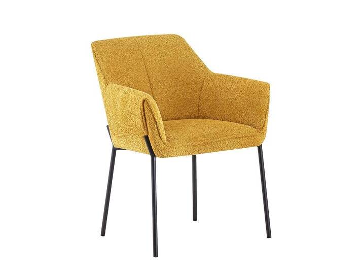 B&D home Esszimmerstuhl JENNY – Teddystoff, Bequem & Stylisch Gelb von bdhome