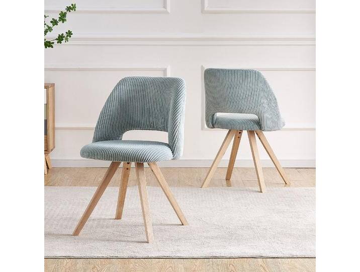 B&D home Esszimmerstuhl MARY 2er Set Kordstoff Blau B&D home Esszimmerstuhl MARY 2er Set Kordstoff Blau von bdhome