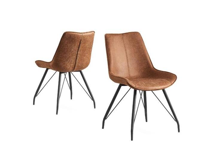 B&D home Esszimmerstuhl MATS 2er Set Braun von bdhome
