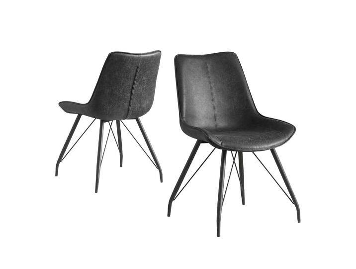 B&D home Esszimmerstuhl MATS 2er Set Schwarz B&D home Esszimmerstuhl MATS 2er Set Schwarz von bdhome