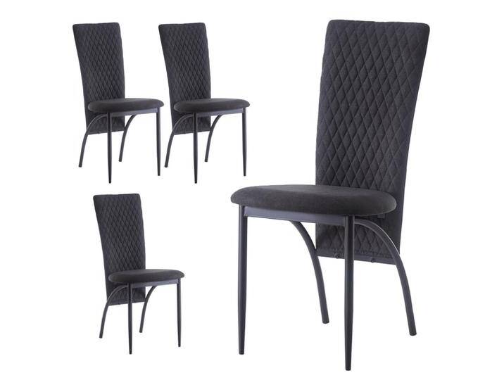 B&D home Esszimmerstuhl THADDÄUS 4er Set Anthrazit von bdhome