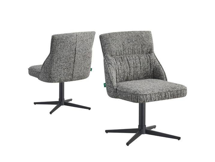 DUBI Möbel Esszimmerstühle LORENA 2er Set 360° drehbar Zeitloser Drehstuhl mit Rückholfunktion Dunkelgrau DUBI Möbel Esszimmerstühle LORENA 2er Set 360° drehbar Zeitloser Drehstuhl mit Rückholfunktion Dunkelgrau von bdhome