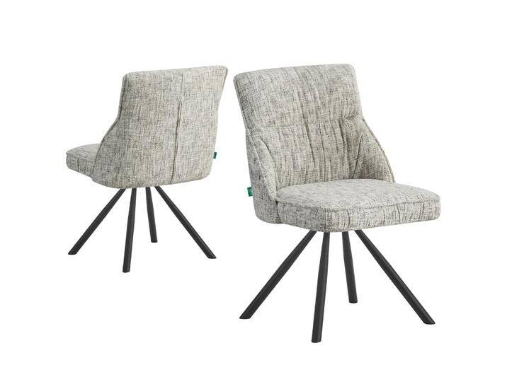 DUBI Möbel Esszimmerstühle SERINA 2er Set 180° drehbar mit Rückholfunktion Hellgrau DUBI Möbel Esszimmerstühle SERINA 2er Set 180° drehbar mit Rückholfunktion Hellgrau von bdhome