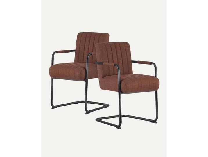 Esszimerstuhl BEN, 2er-Set Orange von bdhome