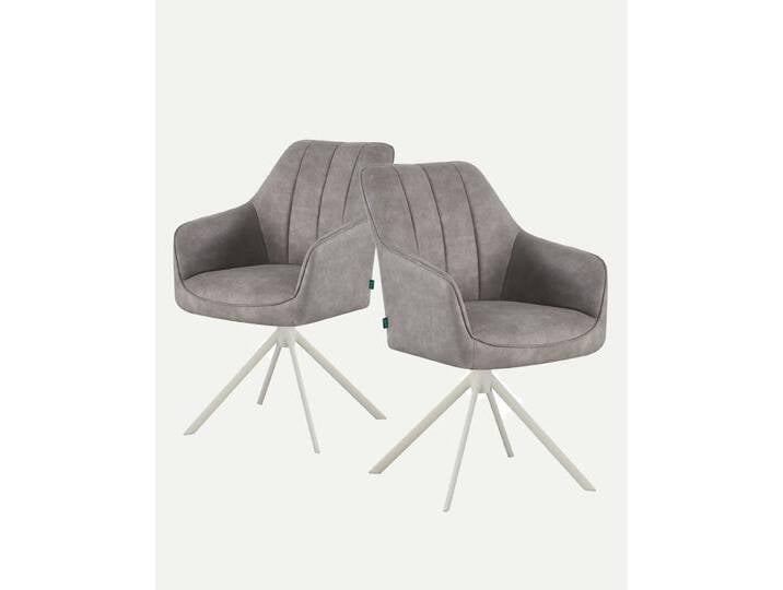 Esszimmerstühle THOMAS-VIVI 2er Set, 360° drehbar mit Rückholfunktion von bdhome