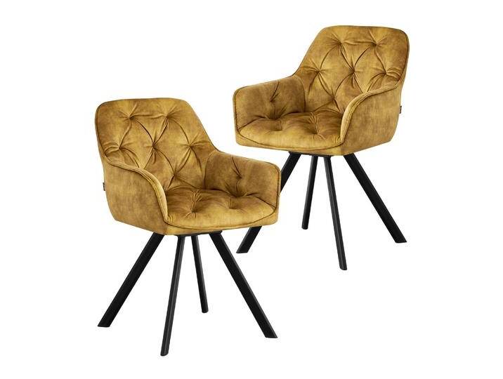 Esszimmerstuhl DIETER, 2er Set, drehbar, Gelb Esszimmerstuhl DIETER, 2er Set, drehbar, Gelb von bdhome