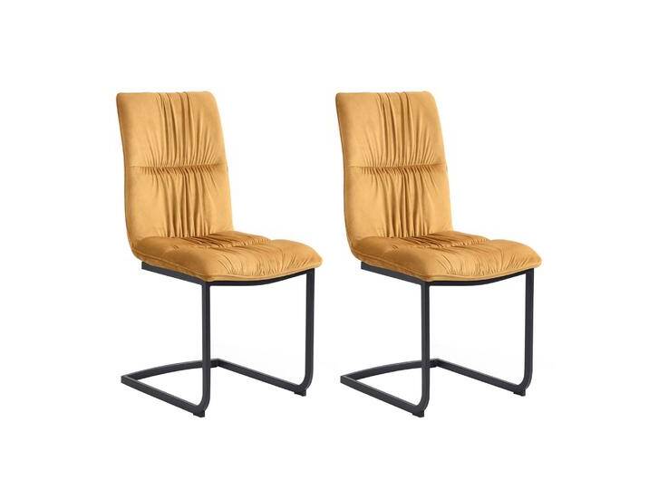 Esszimmerstuhl OLIVIA, 2er Set, Senfgelb komfortabel & stilvoll B&D home von bdhome