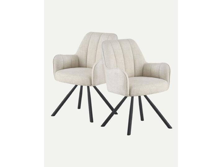 Esszimmerstuhl Thomas 2er-Set Cremeweiß Esszimmerstuhl Thomas 2er-Set Cremeweiß von bdhome