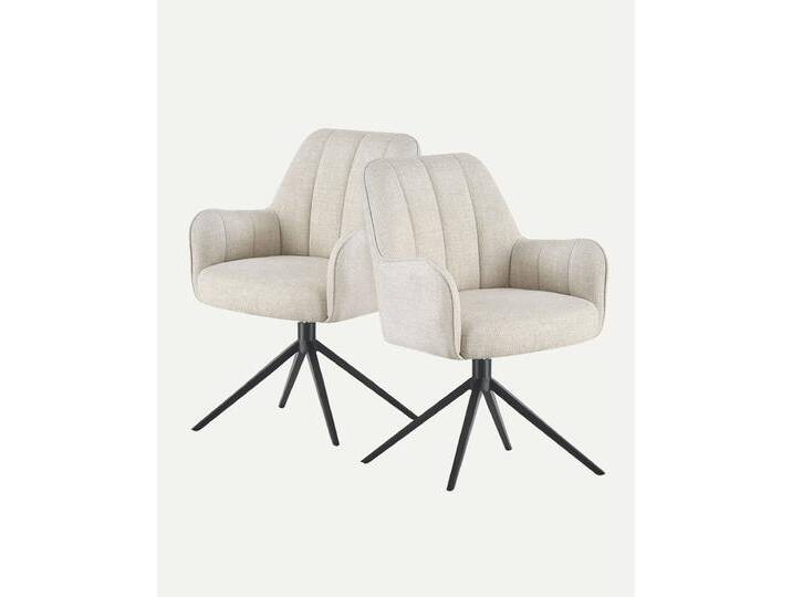 Esszimmerstuhl Thomas 2er-Set Cremeweiß von bdhome