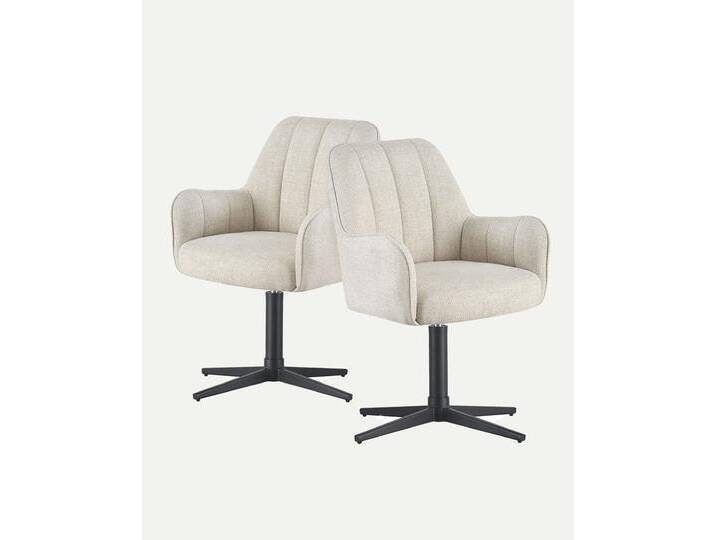 Esszimmerstuhl Thomas 2er-Set Cremeweiß von bdhome