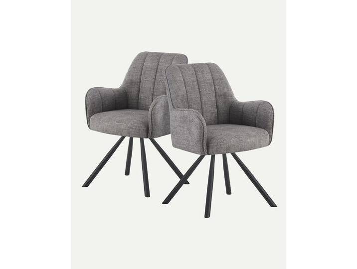 Esszimmerstuhl Thomas 2er-Set Grau von bdhome