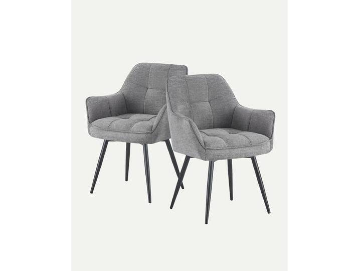 Esszimmerstuhl Thomas 2er-Set Grau von bdhome