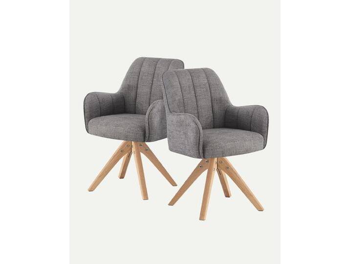 Esszimmerstuhl Thomas 2er-Set Grau von bdhome