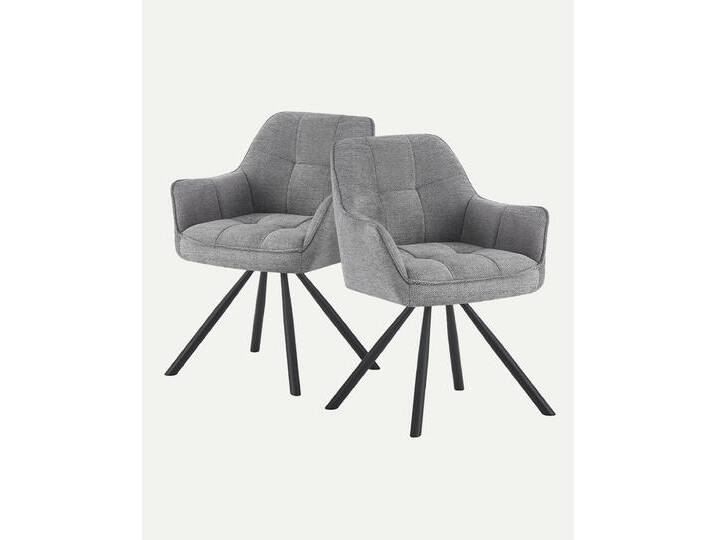 Esszimmerstuhl Thomas 2er-Set Grau von bdhome