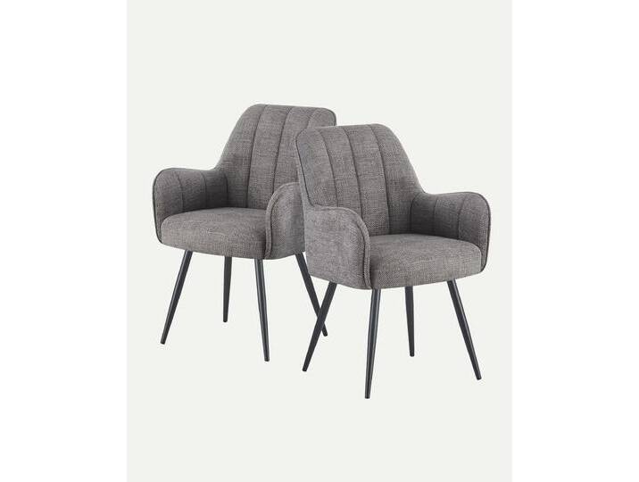 Esszimmerstuhl Thomas 2er-Set Grau von bdhome