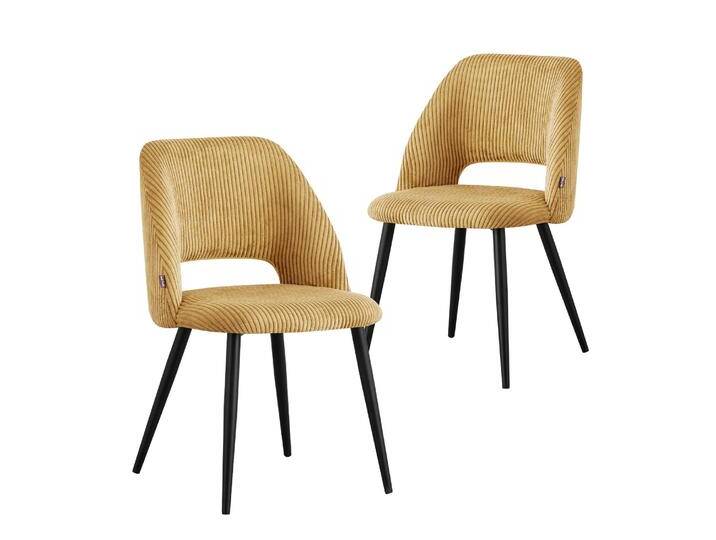 Esszimmerstuhl VICKY, 2er Set, Gelb von bdhome