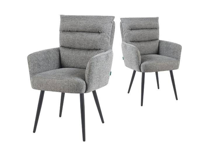 Mika-Alva 2er-Set-Polstersessel mit Federkernpolsterung und Metallgestell Mika-Alva 2er-Set-Polstersessel mit Federkernpolsterung und Metallgestell von bdhome