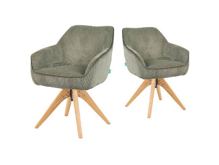 Mika-Finn 2er-Set - Drehsessel in Wildleder Optik, Cord, Webstoff Creme Mika-Finn 2er-Set - Drehsessel in Wildleder Optik, Cord, Webstoff Creme von bdhome