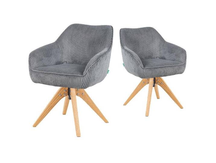 Mika-Finn 2er-Set - Drehsessel in Wildleder Optik, Cord, Webstoff Creme Mika-Finn 2er-Set - Drehsessel in Wildleder Optik, Cord, Webstoff Creme von bdhome