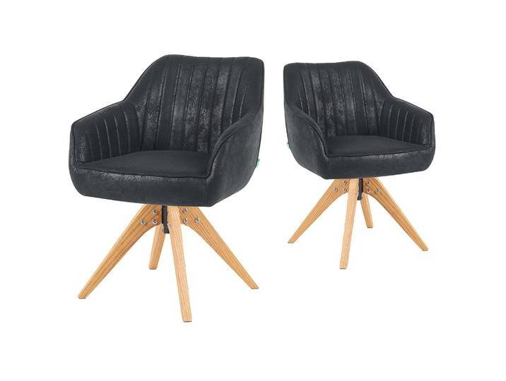 Mika-Finn 2er-Set - Drehsessel in Wildleder Optik, Cord, Webstoff Creme Mika-Finn 2er-Set - Drehsessel in Wildleder Optik, Cord, Webstoff Creme von bdhome