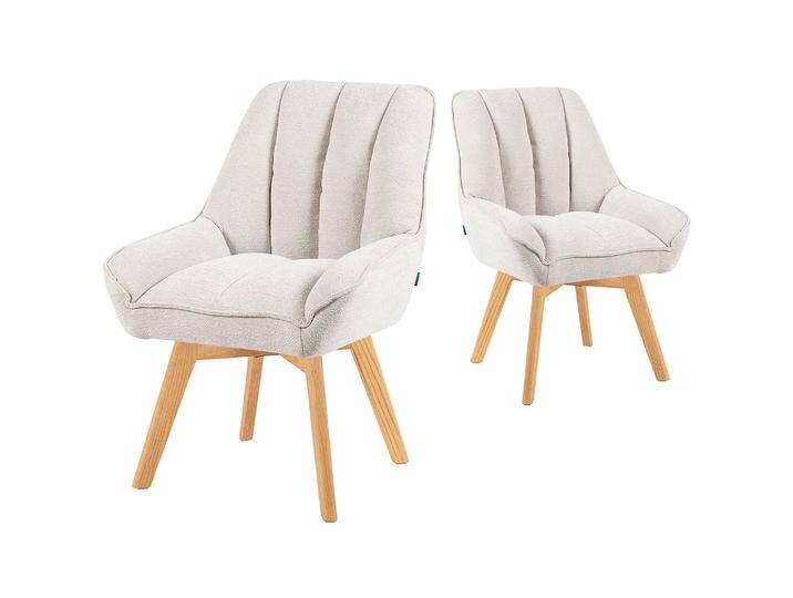 Mika-Lio 2er-Set - Polsterstuhl mit Dicker Federkernpolsterung und Massivholzgestell von bdhome