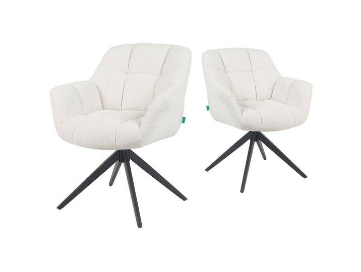 Mika-Mila 2er-Set - Runder Schalenstuhl von bdhome