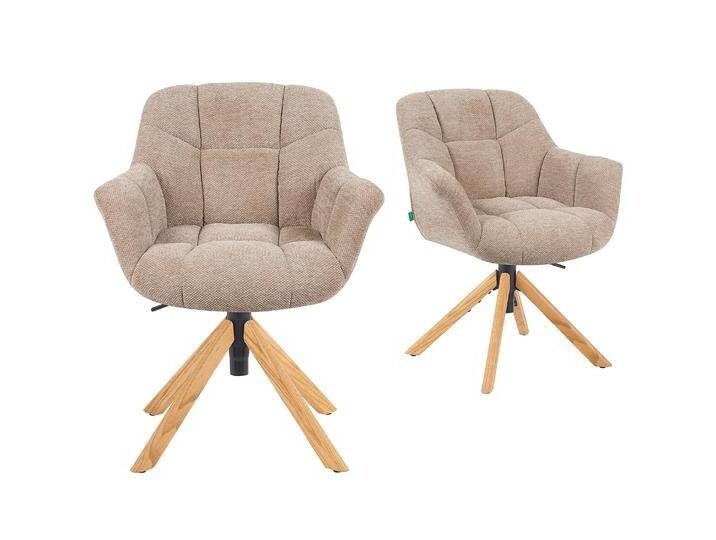 Mika-Nea 2er-Set - Moderner Schalenstuhl mit Holzgestell Mika-Nea 2er-Set - Moderner Schalenstuhl mit Holzgestell von bdhome