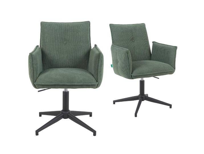 Mika-Nevio - Armlehnenstuhl 2er Set in Cord Mika-Nevio - Armlehnenstuhl 2er Set in Cord von bdhome