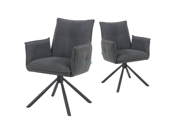 Mika-Nevio - Armlehnenstuhl 2er Set in Cord Mika-Nevio - Armlehnenstuhl 2er Set in Cord von bdhome