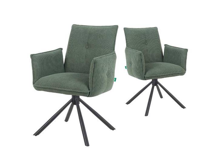 Mika-Nevio - Armlehnenstuhl 2er Set in Cord Mika-Nevio - Armlehnenstuhl 2er Set in Cord von bdhome