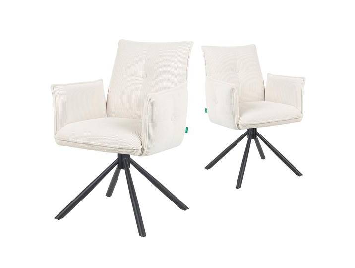 Mika-Nevio - Armlehnenstuhl 2er Set in Cord Mika-Nevio - Armlehnenstuhl 2er Set in Cord von bdhome