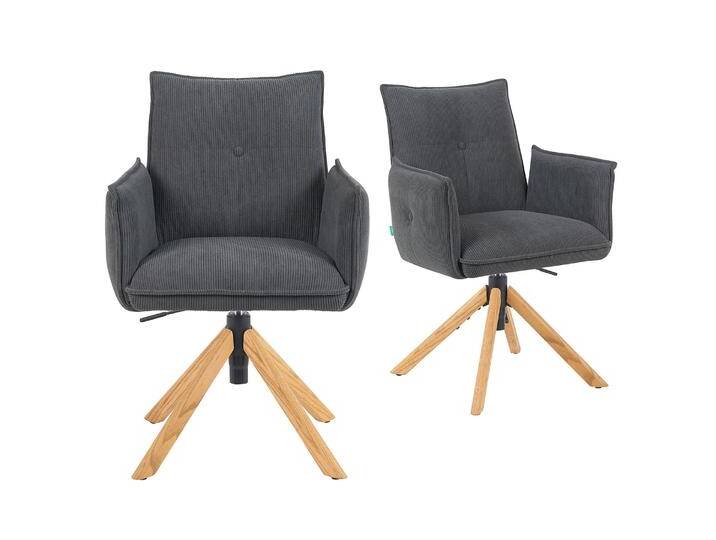 Mika-Paul 2er-Set - Armlehnenstuhl mit mini Cord Stoff Mika-Paul 2er-Set - Armlehnenstuhl mit mini Cord Stoff von bdhome