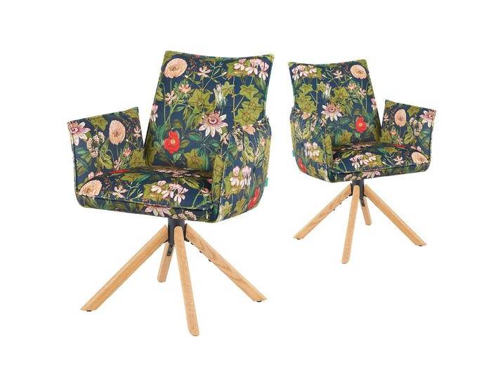 Mika-Paul 2er-Set - Armlehnenstuhl mit mini Cord Stoff von bdhome