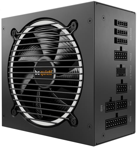 be quiet! Pure Power 12 M 750W, ATX 3.1 und PCIe 5.1 kompatibel, 80 Plus Gold, modulares Netzteil, 12V-2x6-Kabel inkludiert, 120mm be quiet! Lüfter, BN343 von be quiet!