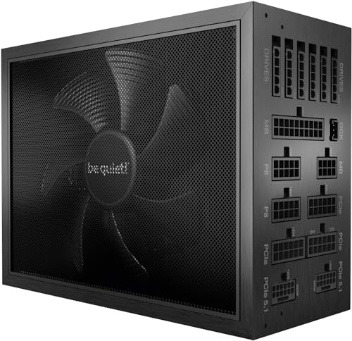 be quiet! Dark Power Pro 13 1600W, ATX 3.0, 80 PLUS® Titanium, Digital-Steuerung, nahe unhörbarer Silent Wings Lüfter, PCIe 5.0 PCIe 6+2 Grafikkarten, 2x 12VHPWR Kabel, modulare gesleevte Kabel, BN332 von be quiet!