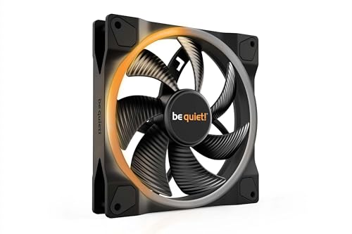 be quiet! Light Wings 140mm PWM Lüfter, ARGB-Beleuchtung, vielzählige Farben und Effekte, 18 ARGB LEDs, 7 geräuschoptimierte Lüfterblätter, hoher Airflow, sehr leiser Betrieb, langlebiges Rifle-Lager von be quiet!