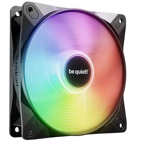 be quiet! Light Wings LX 120mm PWM Reverse Black Lüfter, 7 optimierte und invertierte Lüfterblätter, außergewöhnlicher Luftdruck, ideal in der Seite oder am Boden des Gehäuses, beleuchteter Hub von be quiet!