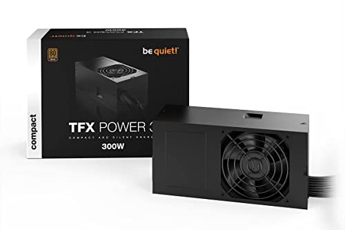 be quiet! TFX Power 3 300W Bronze, 80 Plus Bronze, temperaturgesteuerter Lüfter 80mm Lüfter, Starke 12V-Leitung zur Unterstützung von PCIe-Grafikkarten, PCI-Express-Anschluss für GPU-Support, BN322 von be quiet!