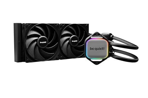 be quiet! Pure Loop 2 240mm All-in-One Wasserkühlung für übertaktete AMD/Intel Systeme, 2x Pure Wings 3 PWM high-speed Lüfter, hoher statischer Druck, doppelt entkoppelte PWM-Pumpe mit ARGB, BW017 von be quiet!