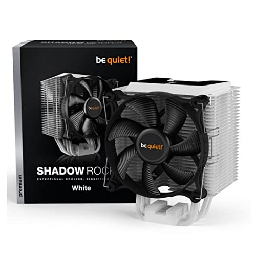 be quiet! Shadow Rock 3 White, CPU Kühler, 190W TDP, Shadow Wings 2 120mm PWM High-Speed Lüfter, Heatpipe Direct Touch (HDT)-Technologie, 5x 6mm Heatpipes, Single Tower, BK005 von be quiet!