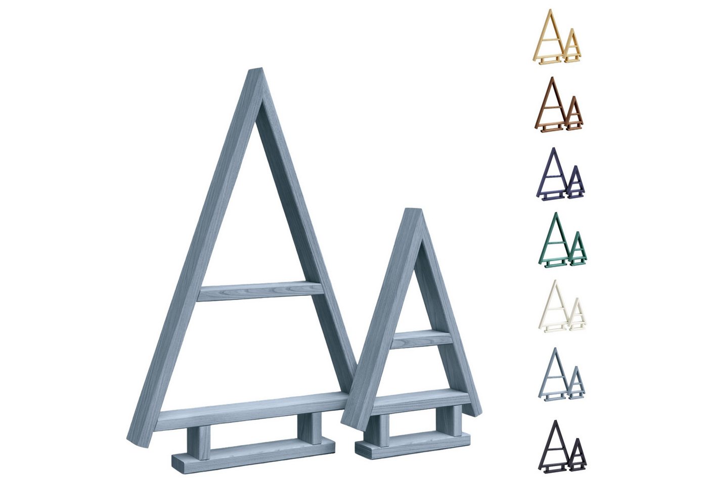 be4nature Weihnachtsfigur 2er-Set Holz Weihnachtsbaum Deko Handgefertigte Tannenbäume (Fertiggebaut, 1 St., Silbern), für Innen & Außen geignet als Weihnachtsgeschenk für Mama, Oma, Tante von be4nature