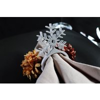Weihnachtsserviettenring | 4Er Serviettenring Set Schneeflocke 3D-Druck Snowflake Weihnachtsserviettenring | 4Er Serviettenring Set Schneeflocke 3D-Druck Snowflake von beADDITIVE